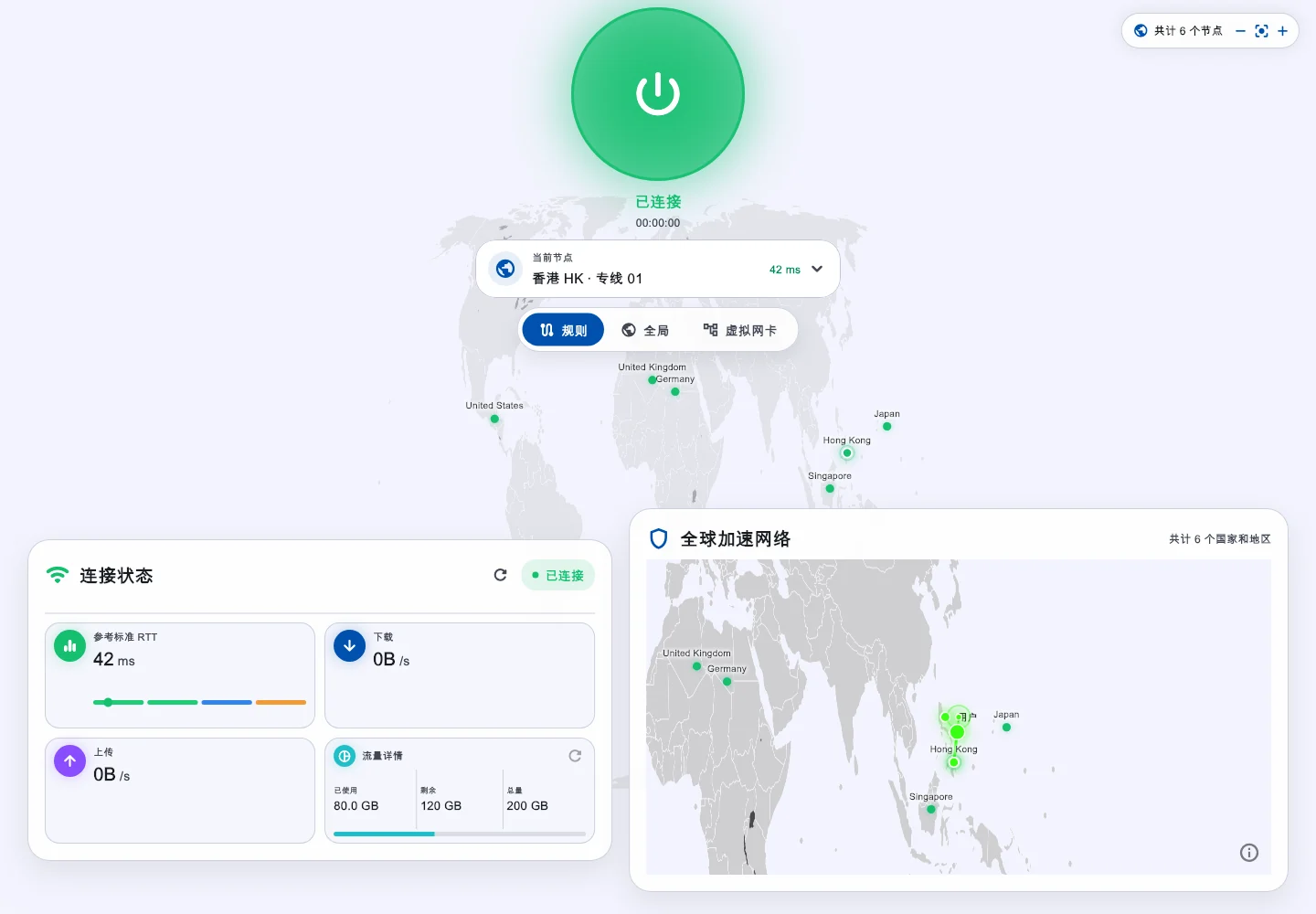 加速主页与当前节点入口